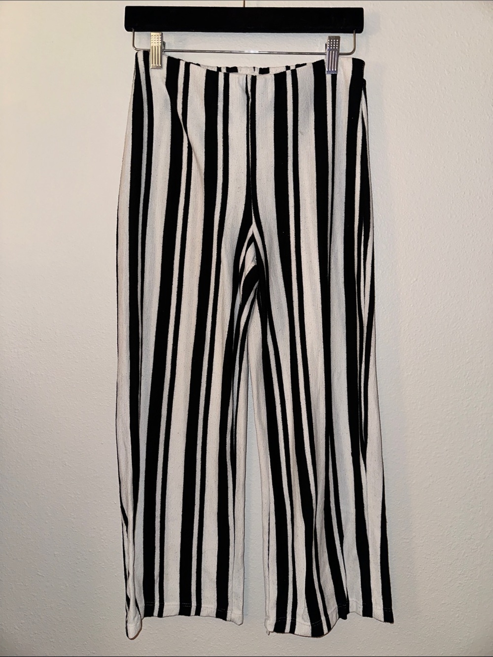 Urban Outfitters Silence and Noise Black & White Vertical Stripe Wide Leg Pants
